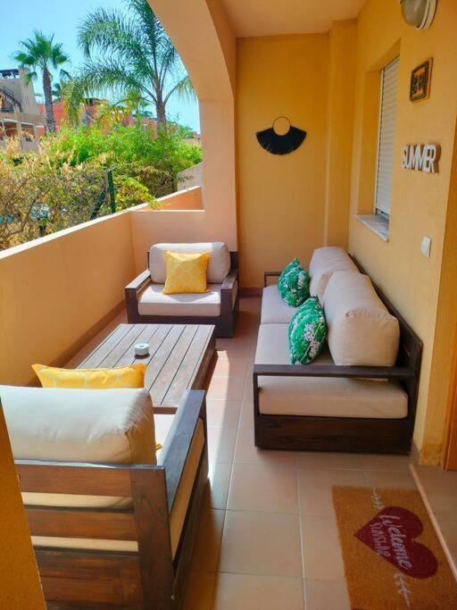 Appartement Bajo Con Jardin A Pie De Playa Y Piscina Comunitaria Con Jacuzzi à Playas de Vera Extérieur photo
