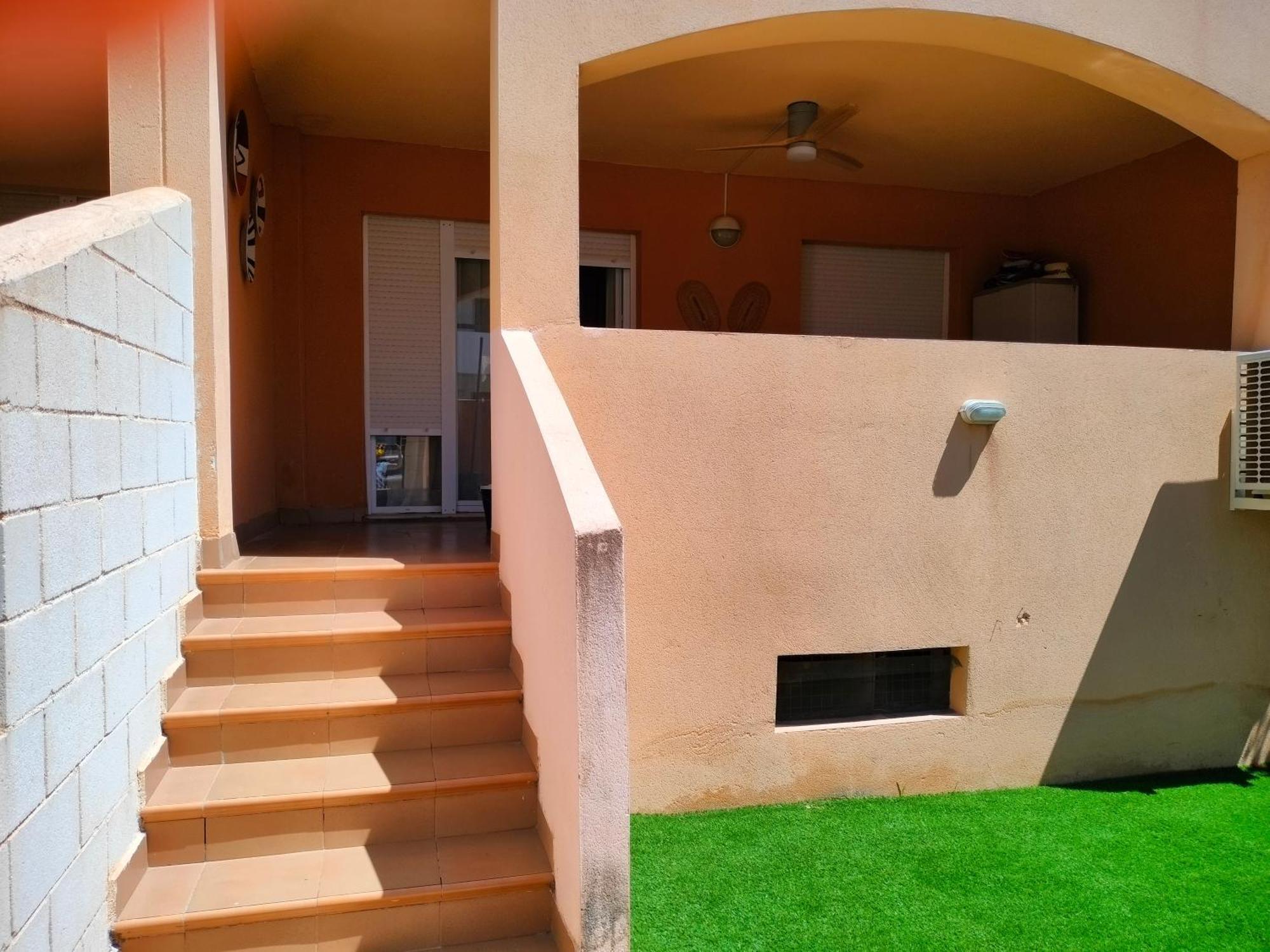 Appartement Bajo Con Jardin A Pie De Playa Y Piscina Comunitaria Con Jacuzzi à Playas de Vera Extérieur photo
